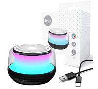 Setty Altavoz Bluetooth Pequeño - Altavoz USB con Ranura para Tarjeta Micro-SD - Altavoz Bluetooth Inalámbrico con Radio e Iluminación RGB - Altavoz Portatil Pequeño Larga Duración de Batería