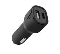 Setty Cargador de Coche de 12 vatios Puerto USB doble y USB-C 2.4A