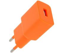 Setty - Cargador USB 2,4 A para todos los teléfonos móviles, smartphones, tabletas, UVM, adaptador de carga, adaptador de pared, iPhone, Samsung, Huawei (naranja)