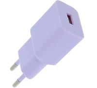 Setty - Cargador USB de 2,4 A, compatible con todos los teléfonos móviles, smartphones, tablets, UVM, adaptador de carga, adaptador de enchufe para iPhone, Samsung (púrpura)
