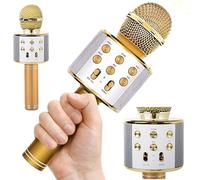 Setty Micrófono inalámbrico Karaoke con altavoz Bluetooth - Oro