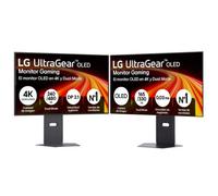 Setup 2 Monitores Gaming LG OLED 4K, 32", DualMode - 32GX87-32G8.SET