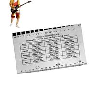 Setup Template - String Height Tool for Adjustments | Metal Plate with Conversion Tables, Technical Workshop supplies, Precision Engineering Gear for Home, Travel, Acoustic and Mandolin