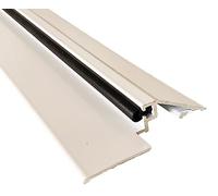 Seuil de porte PMR (Norme Handicap) aluminium avec joint et découpe d'angles (Laqué blanc, 830mm) - HOMEWELL