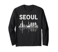 Seúl Cityscape South Korea Capital Travel Souvenir Manga Larga