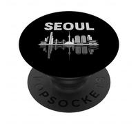Seúl Cityscape South Korea Capital Travel Souvenir PopSockets PopGrip Adhesivo