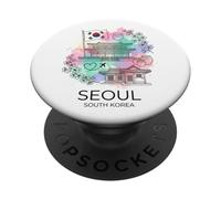 Seúl Corea del Sur Acuarela Ciudad Hito PopSockets PopGrip Adhesivo