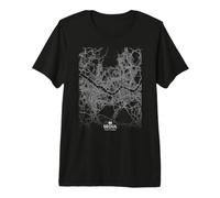 Seúl Corea del Sur City Travel Souvenir Street Flag Map Camiseta Premium