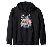 Seúl Corea del Sur Kawaii Kids Travel Souvenir Sudadera con Capucha
