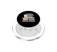 Seúl Corea del Sur Lindo Gato Hanbok Vestido Tradicional Coreano PopSockets PopGrip para MagSafe