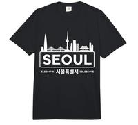 Seúl Corea del Sur Minimalista Horizonte Blanco Comfort Colors Adult Heavyweight T-Shirt