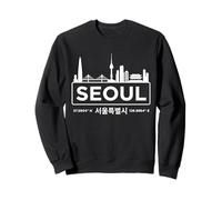 Seúl Corea del Sur Minimalista Horizonte Blanco Sudadera