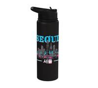 Seúl Corea del Sur Pop Corea del Sur Estilo Vintage Stainless Steel Insulated Water Bottle