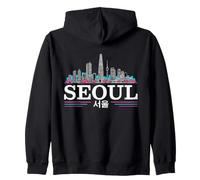 Seúl Corea del Sur Pop Corea del Sur Retro Vintage Sudadera con Capucha