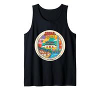 Seúl Corea del Sur Ronda Viaje Recuerdo Ciudad Turista Regalo Camiseta sin Mangas