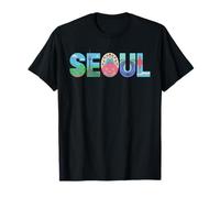 Seúl Corea del Sur Símbolos Culturales Hanbok Horizonte Camiseta