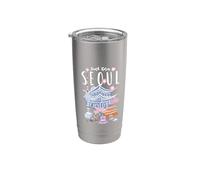 Seúl Corea del Sur Viajes Iconos Y Monumentos Asia Souvenir Vaso térmico de acero inoxidable de doble pared