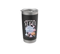 Seúl Corea del Sur Viajes Iconos Y Monumentos Asia Souvenir Vaso térmico de acero inoxidable de doble pared