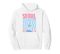 Seúl Corea, Retro Namsan Tower y Fun Cherry Blossom Sudadera con Capucha