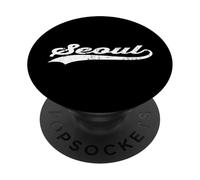 Seúl Corea Vintage Cursiva Nombre Ciudad Modo Vacaciones PopSockets PopGrip Adhesivo