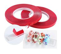 Seully 2 Piezas 10m Herramienta para Uñas Cinta Adhesiva de Cristal Adhesivo Transparente de Doble Cara, Adhesivo de Doble Cara Transparente y Cinta para Uñas, Cinta para Exhibir Arte de Uñas