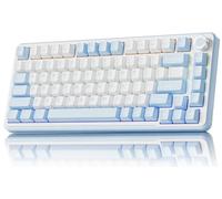 SEUNKWANG EWEADN GS75 - Teclado mecánico inalámbrico ASMR, 75% de junta de teclado para juegos, teclados personalizados intercambiables en caliente con RGB, perilla, teclas PBT BT5.0/2.4G/USB-C