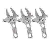 SEUNMUK 3 llaves inglesas ajustables de 6 a 68 mm, llaves de mandíbula ancha de apertura con mango corto, llave de cambio ultrafina de aleación de aluminio para lavabo de baño