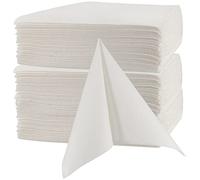SEUNMUK Paquete de 100 Servilletas de Papel Blancas Desechables Sensación de Lino, Servilletas Decorativas Parecidas a la Ropa, Servilletas de Papel para Baño, Bodas, Fiestas, Cumpleaños, 40 x 40 cm