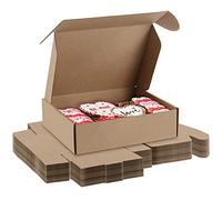 SEUNMUK Paquete de 30 cajas de cartón corrugado Kraft para envío, 23 x 16 x 6 cm, reciclables, pequeñas cajas de correo para envío, almacenamiento y decoración