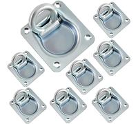 SEUNMUK Paquete de 8 anclajes empotrados con anillo en D, resistentes de acero inoxidable empotrables para camioneta, remolques y camionetas, capacidad de 3500 libras