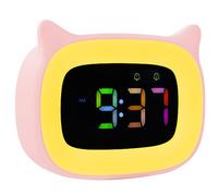 Seutgjie Despertador Niña Despertador Digital Pilas con Luz Nocturna para Niña Niños Adolescentes 8 Colores RGB 18 Tonos de Llamada Alarmas Duales Modos de Repetición 12/24 Horas para Dormitorio