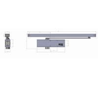 SEVAX ESV7163N - Cierrapuertas con brazo deslizante F3, color negro