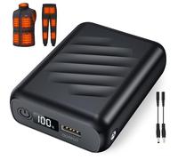 Sevdiea Batería para Chaleco Calefactable 7,4V 20000mAh, Recargable Bateria para Chaleco Calefactable con Pantalla LCD para Ropa Calefactable de Hombre y Mujer, Portátiles Baterías con DC/USB-A/USB-C