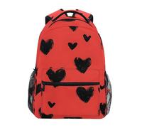 Sevdomey Black Hearts - Mochila para laptop, impermeable, 15 L, elegante, ligera, con múltiples bolsillos para el trabajo, la escuela y los viajes