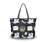 Sevdomey Bolso de mano de fantasmas de dibujos animados para mujer con cremallera, bolso de lona de gran capacidad para el trabajo, viajes y compras, Béisbol, 45 x 33 x 13cm