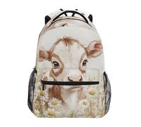 Sevdomey Bonita mochila para laptop de vaca bebé, impermeable, 15 L, elegante, ligera, con múltiples bolsillos para el trabajo, la escuela y los viajes