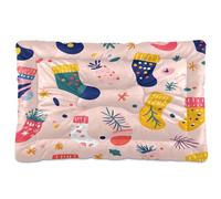 Sevdomey Calcetines Coloridos de Navidad para Mascotas, Cama para Perro, Gato, Cama de Perrera, colchón, Lavable, Suave, cómoda, con Parte Inferior Antideslizante para Perros pequeños, medianos y