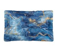 Sevdomey Cama de mármol azul para mascotas, cama para perro, gato, cama de perrera, colchón, lavable, suave, cómoda, con parte inferior antideslizante para perros pequeños, medianos y grandes, 45 x 60