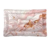 Sevdomey Cama de mármol dorado para mascotas, cama para perro, gato, cama de perrera, colchón, lavable, suave, cómoda, con parte inferior antideslizante para perros pequeños, medianos y grandes, 60 x