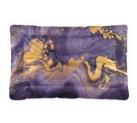 Sevdomey Cama de mármol Dorado para Mascotas, Cama para Perro, Gato, Cama de Perrera, colchón, Lavable, Suave, cómoda, con Parte Inferior Antideslizante para Perros pequeños, medianos y Grandes, 60 x