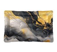 Sevdomey Cama de mármol Dorado y Negro, Cama para Perros y Gatos, Lavable, Suave, cómoda, con Parte Inferior Antideslizante para Perros pequeños, medianos y Grandes, Gatos, 60 x 90 cm