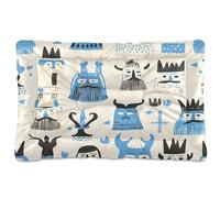 Sevdomey Cama para mascotas de estilo escandinavo vikingo, cama para perro, gato, cama de caseta, colchón, lavable, suave, cómoda, con parte inferior antideslizante para perros pequeños, medianos y