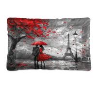 Sevdomey Cama para mascotas de la Torre Eiffel París, cama para perros, gatos, cama de perrera, colchón, lavable, suave, cómoda, con parte inferior antideslizante para perros pequeños, medianos y