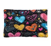 Sevdomey Cama para Perros y Gatos con Corazones, Lavable, Suave, cómoda, con Parte Inferior Antideslizante, para Perros pequeños, medianos y Grandes, 60 x 90 cm