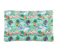 Sevdomey Cama para perros y gatos con diseño de dinosaurios lindos, lavable, suave, cómoda, con parte inferior antideslizante para perros pequeños, medianos y grandes, 45 x 60 cm