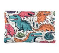 Sevdomey Cama para perros y gatos con diseño de dinosaurios lindos, lavable, suave, cómoda, con parte inferior antideslizante para perros pequeños, medianos y grandes, 45 x 60 cm