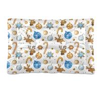 Sevdomey Colchón de cama para mascotas de pan de jengibre, lavable, suave, cómodo, con parte inferior antideslizante para perros pequeños, medianos y grandes, 45 x 60 cm
