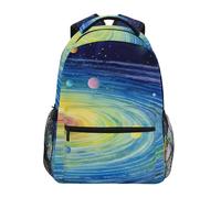 Sevdomey Colorful Universe - Mochila para laptop, impermeable, 15 L, elegante, ligera, con múltiples bolsillos para el trabajo, la escuela y los viajes