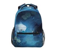 Sevdomey Cute Ghost Koi Fish - Mochila para laptop, impermeable, 15 L, elegante, ligera, con múltiples bolsillos para el trabajo, la escuela y los viajes