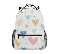 Sevdomey Cute Hearts - Mochila para laptop, impermeable, 15 L, elegante, ligera, con múltiples bolsillos para el trabajo, la escuela y los viajes